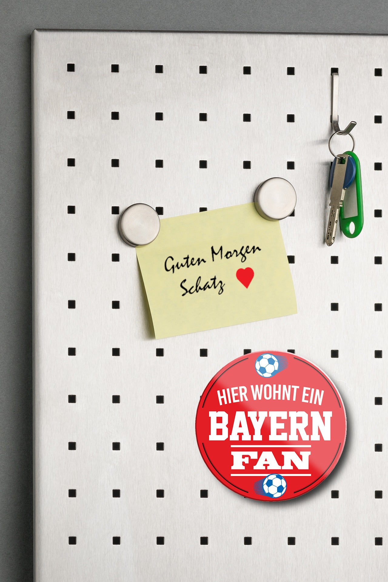 Magnet ''Bayern Fan'' 8x8x0,3cm