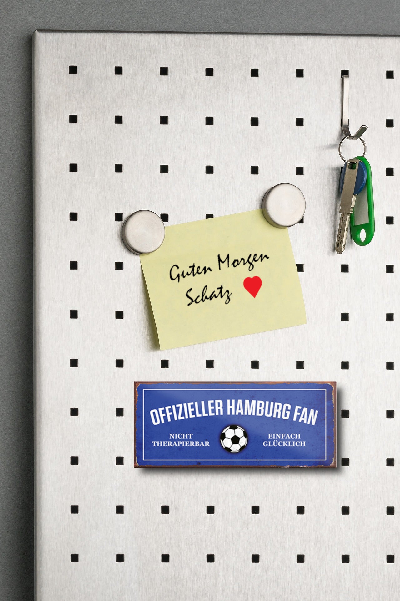 Magnet ''Offizieller Hamburg Fan'' 9,3x4cm