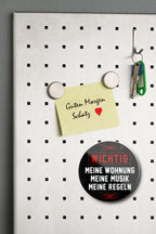 Magnet ''Important. My apartment music rules'' 8x8x0,3cm