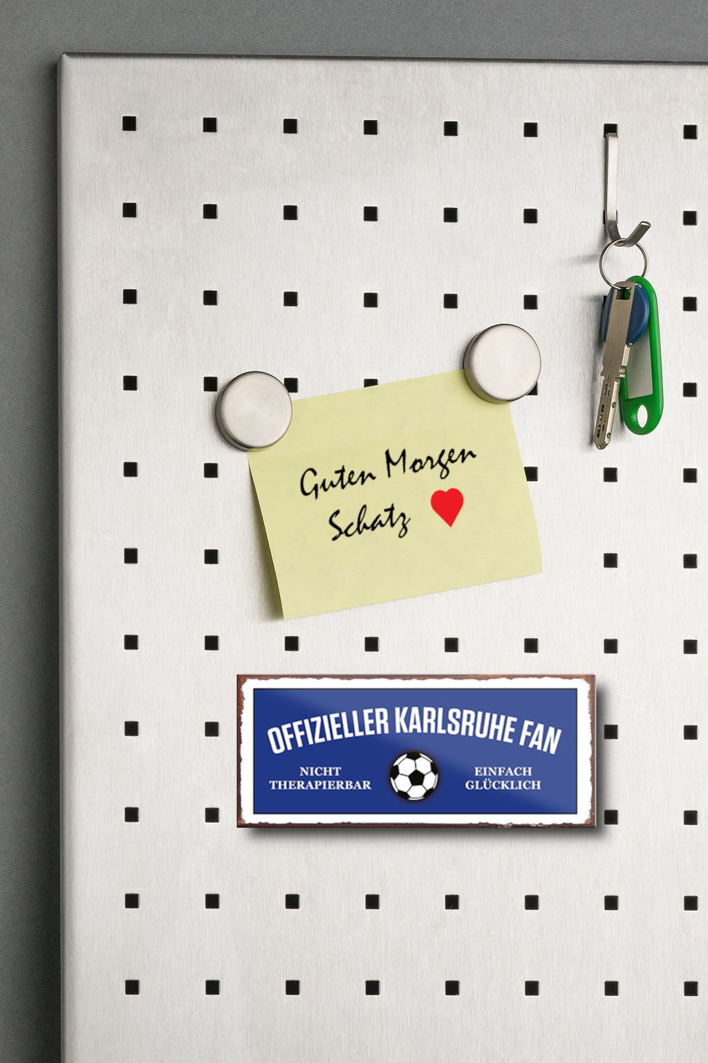 Magnet ''Offizieller Karlsruhe Fan'' 9,3x4cm