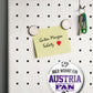 Magnet ''Austria Fan'' 8x8x0,3cm