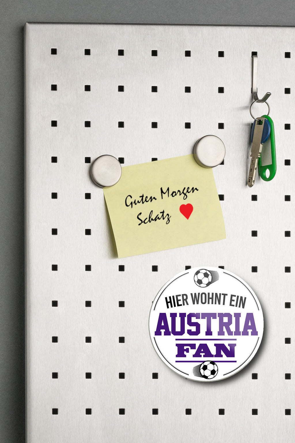 Magnet ''Austria Fan'' 8x8x0,3cm