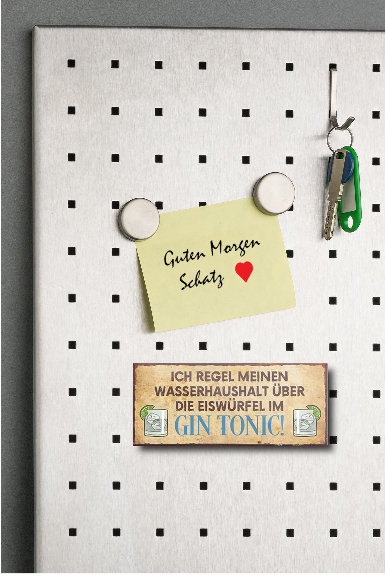 Magnet ''Ich regel meinen Wasserhaushalt über Gin'' 9,3x4cm