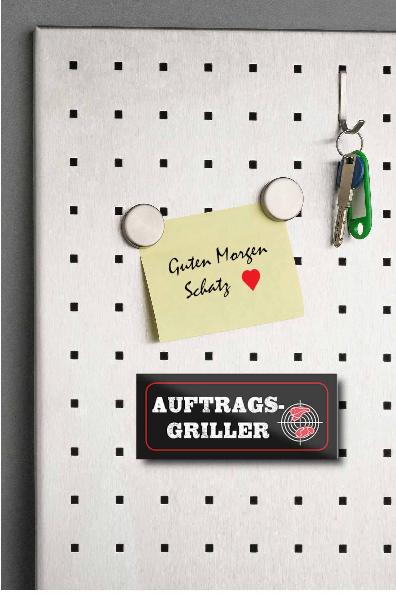 Magnet ''Auftrags Griller'' 9,3x4cm