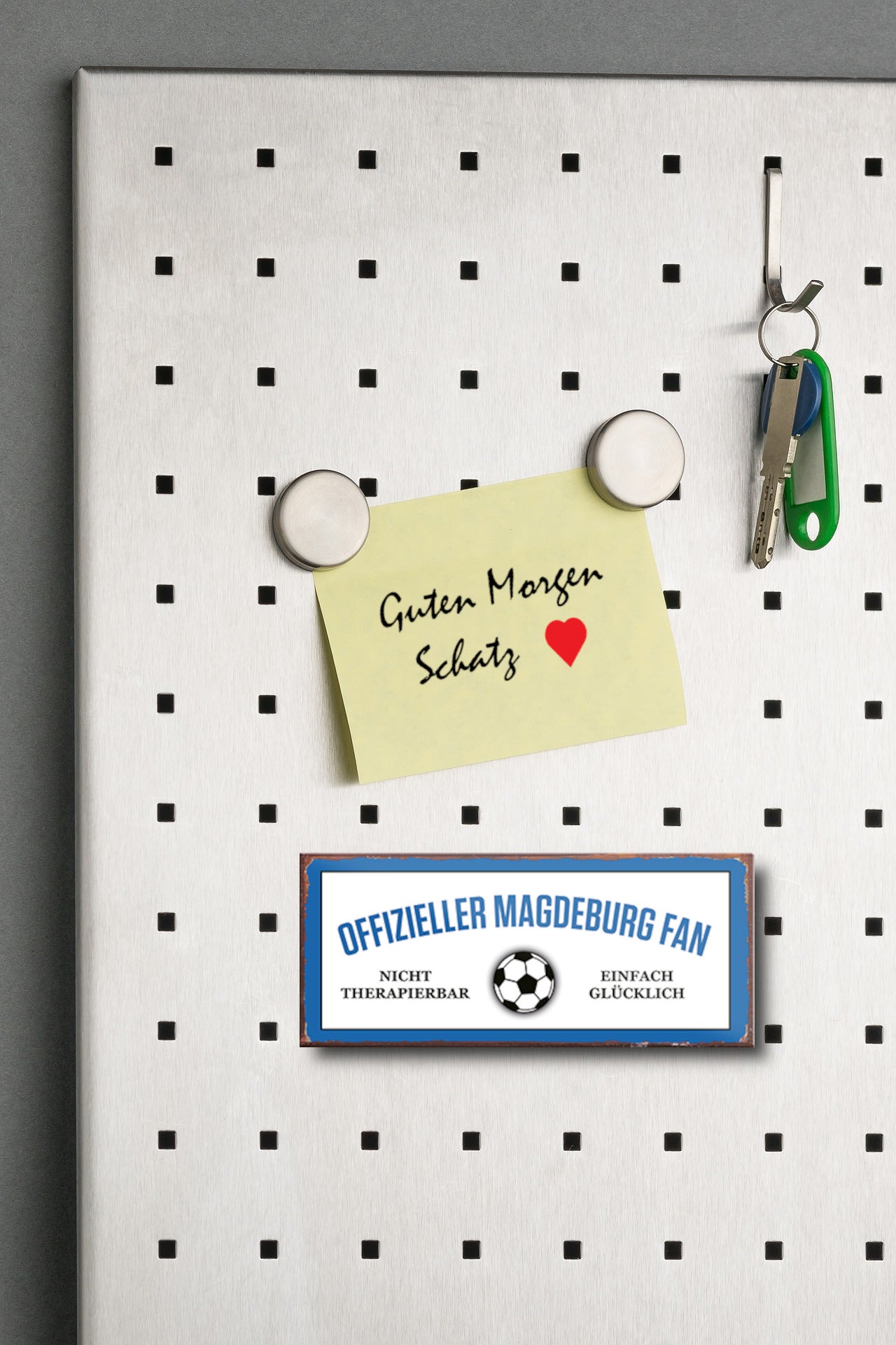 Magnet ''Offizieller Magdeburg Fan'' 9,3x4cm