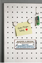 Magnet ''Alkohol und Nikotin Schnaps und Rauch'' 9,3x4cm
