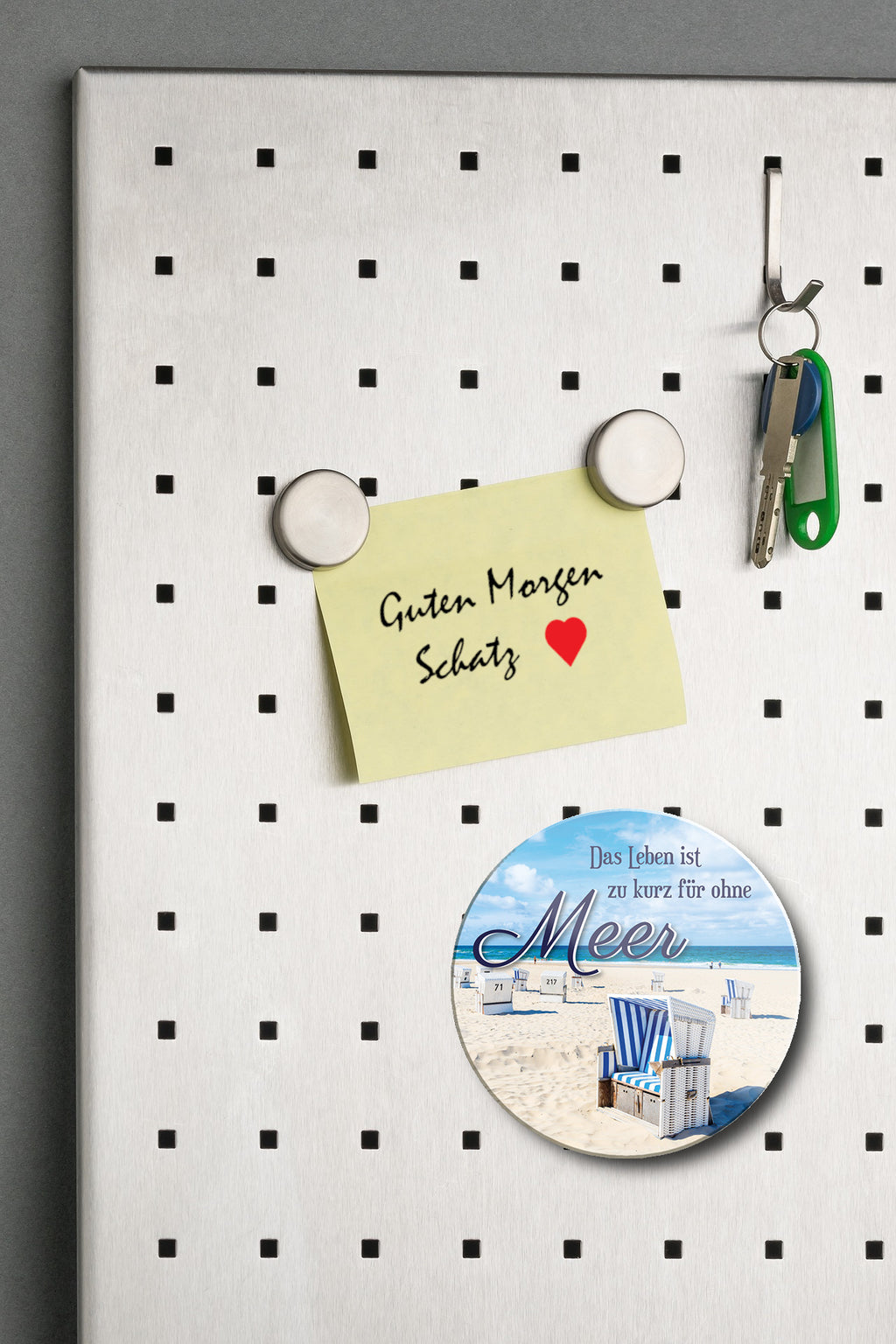Magnet ''Das Leben ist zu kurz für ohne Meer'' 8x8x0,3cm