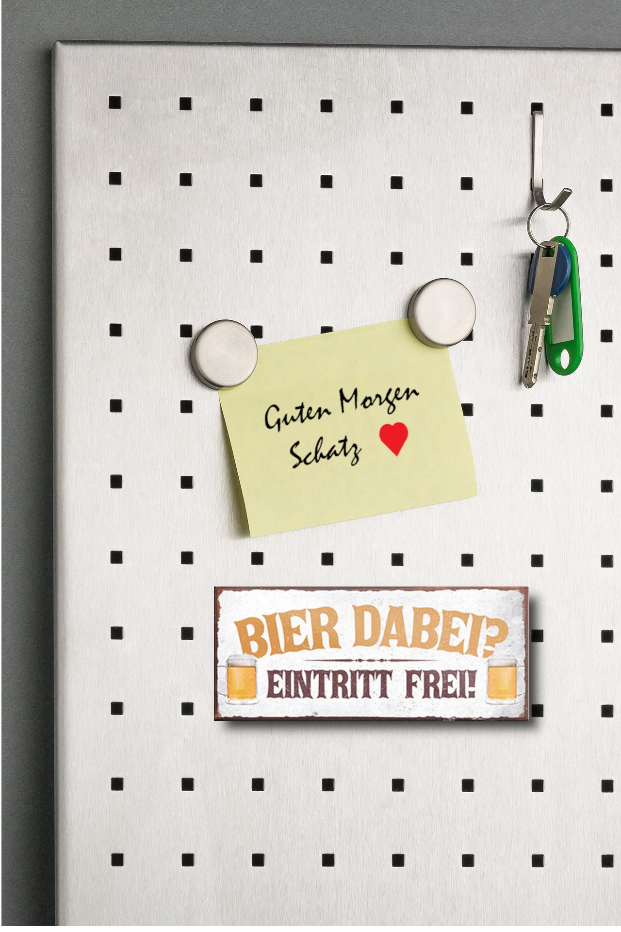 Magnet ''Bier dabei Eintritt frei'' 9,3x4cm