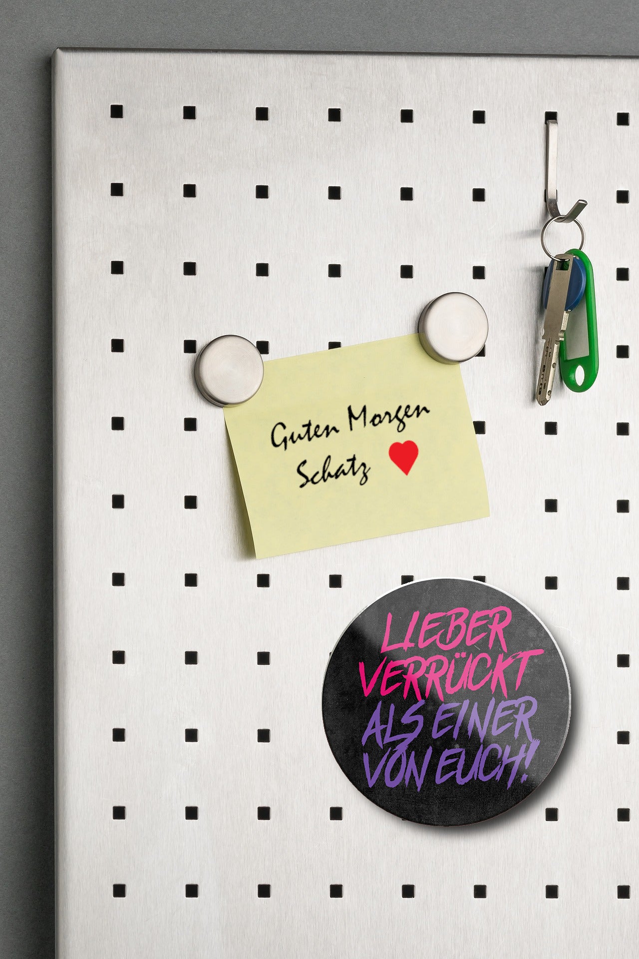 Magnet ''Lieber verrückt als einer von euch'' 8x8x0,3cm