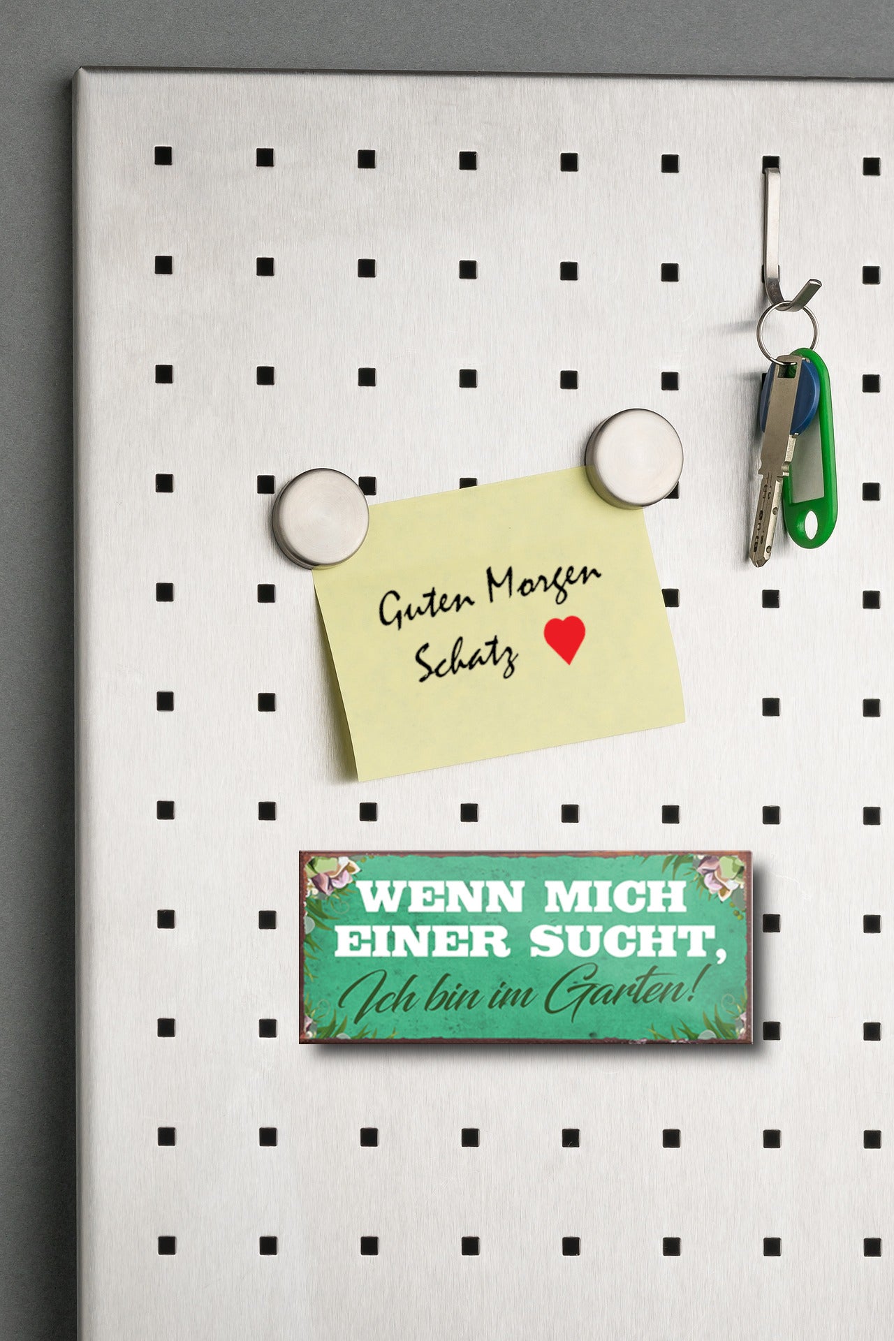 Magnet ''Wenn mich einer sucht, Ich bin im Garten'' 9,3x4cm