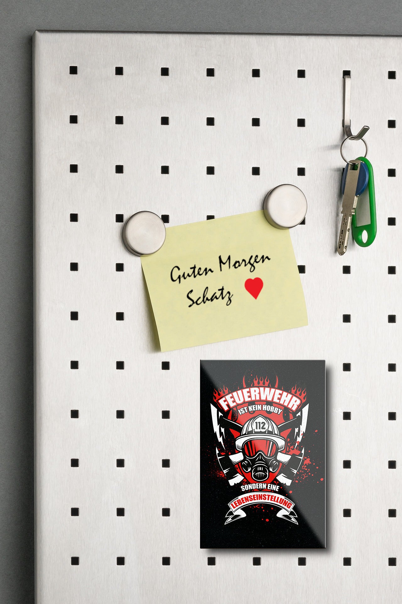 Magnet ''Feuerwehr ist kein Hobby Lebenseinstellung'' 9x6x0,3cm