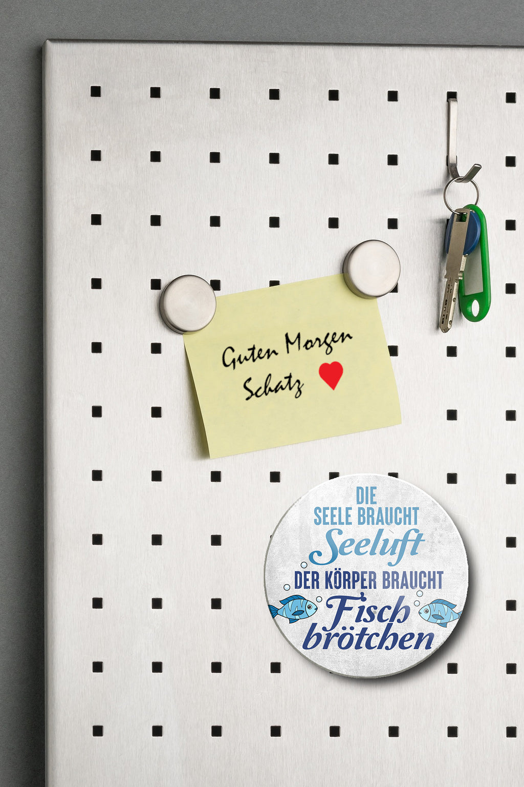 Magnet ''Die Seele brauch Seeluft'' 8x8x0,3cm