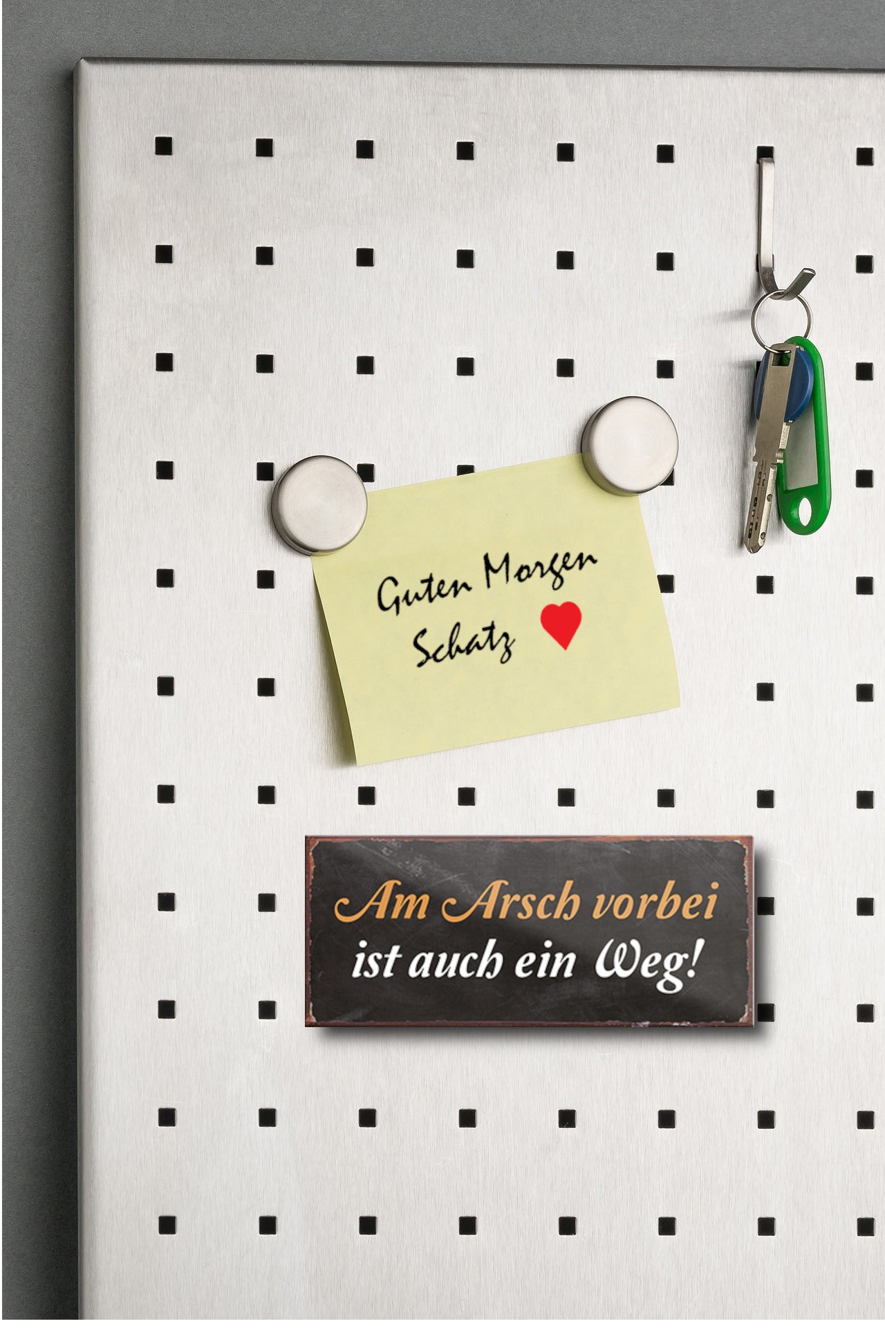 Magnet ''Am Arsch vorbei ist auch ein Weg (schwarz)'' 9,3x4cm