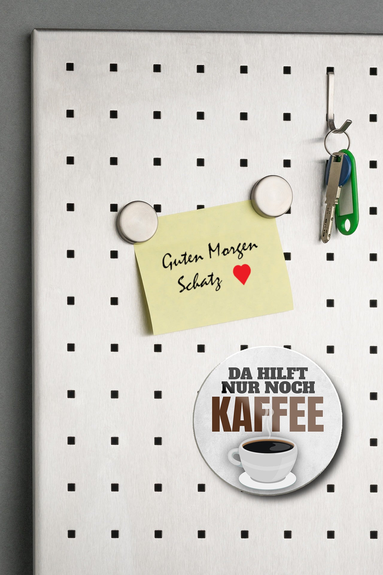 Magnet ''Da hilft nur noch Kaffee'' 8x8x0,3cm