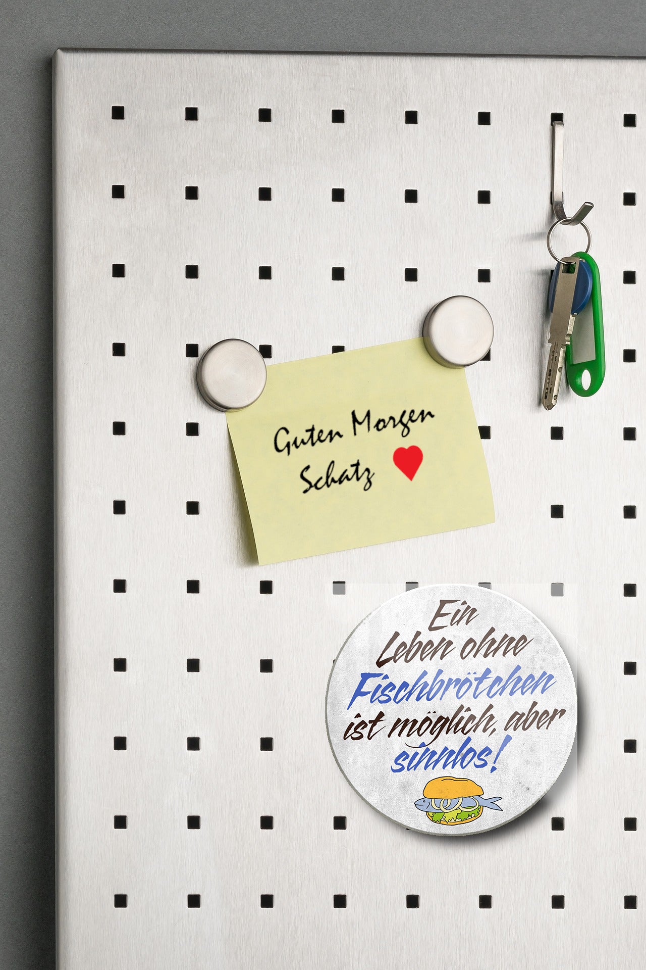 Magnet ''Ein Leben ohne Fischbrötchen ist sinnlos'' 8x8x0,3cm