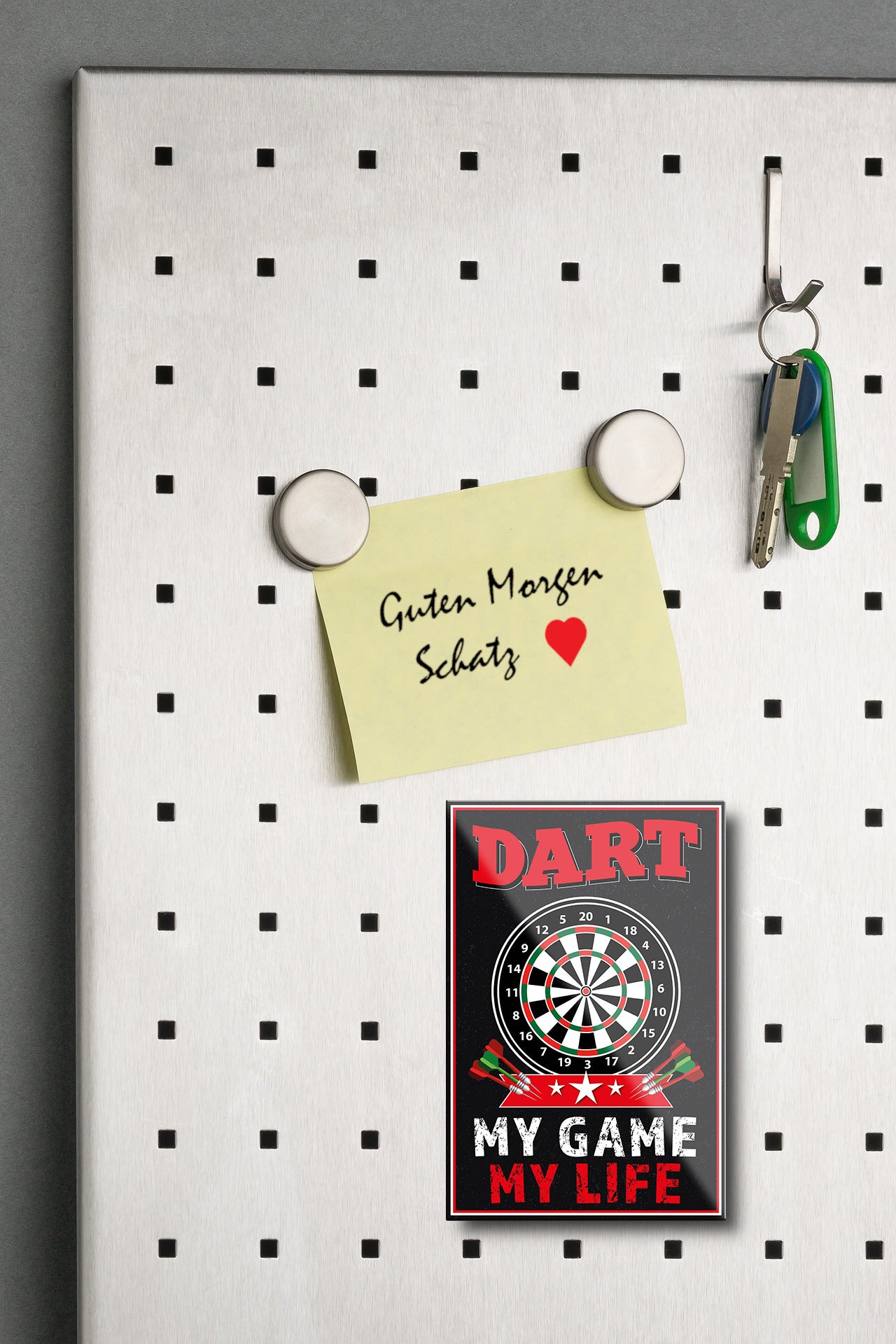 Magnet ''Dart my game my life'' 9x6x0,3cm