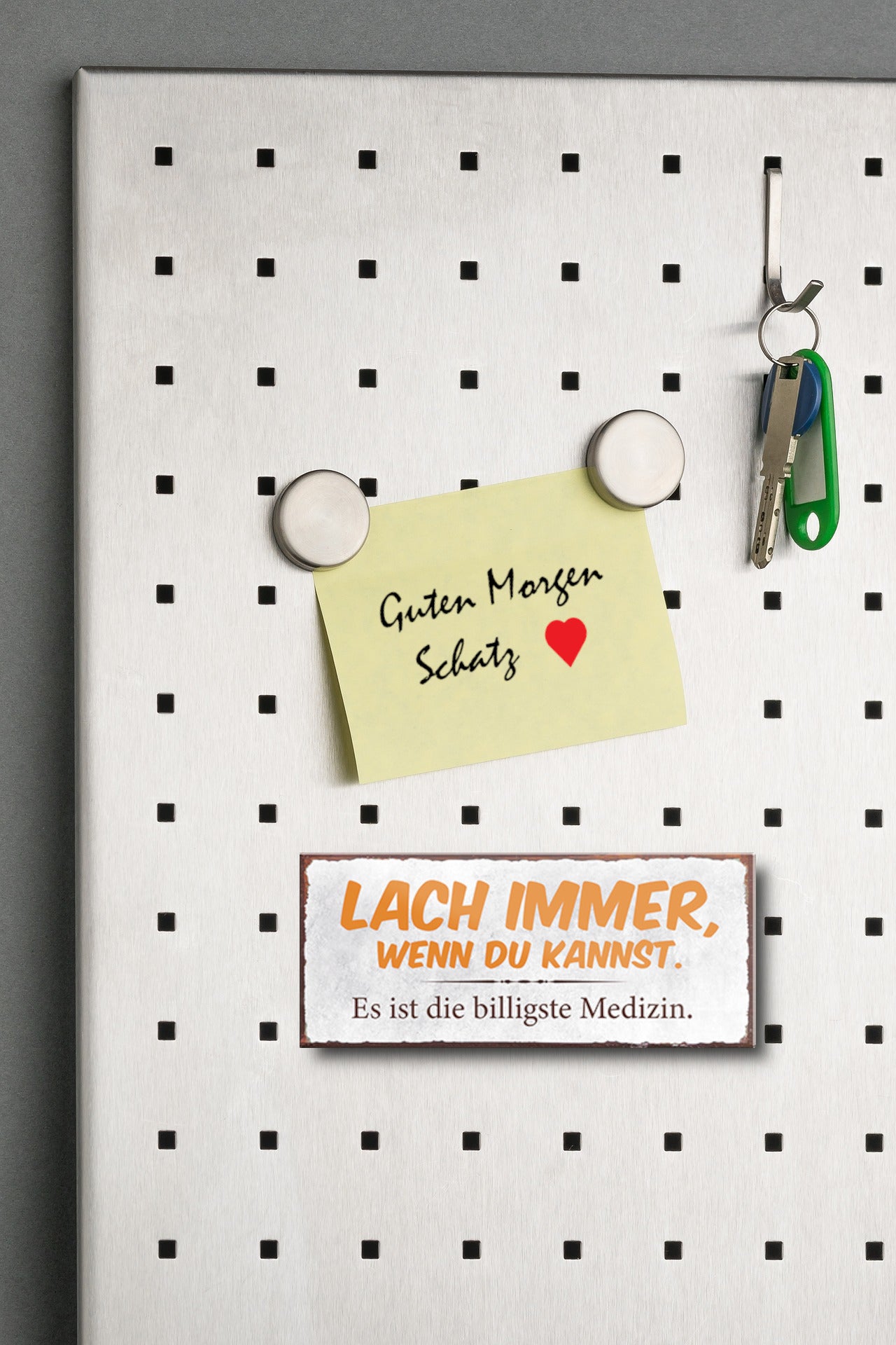 Magnet ''Lach immer wenn du kannst billigste Medizin'' 9,3x4cm