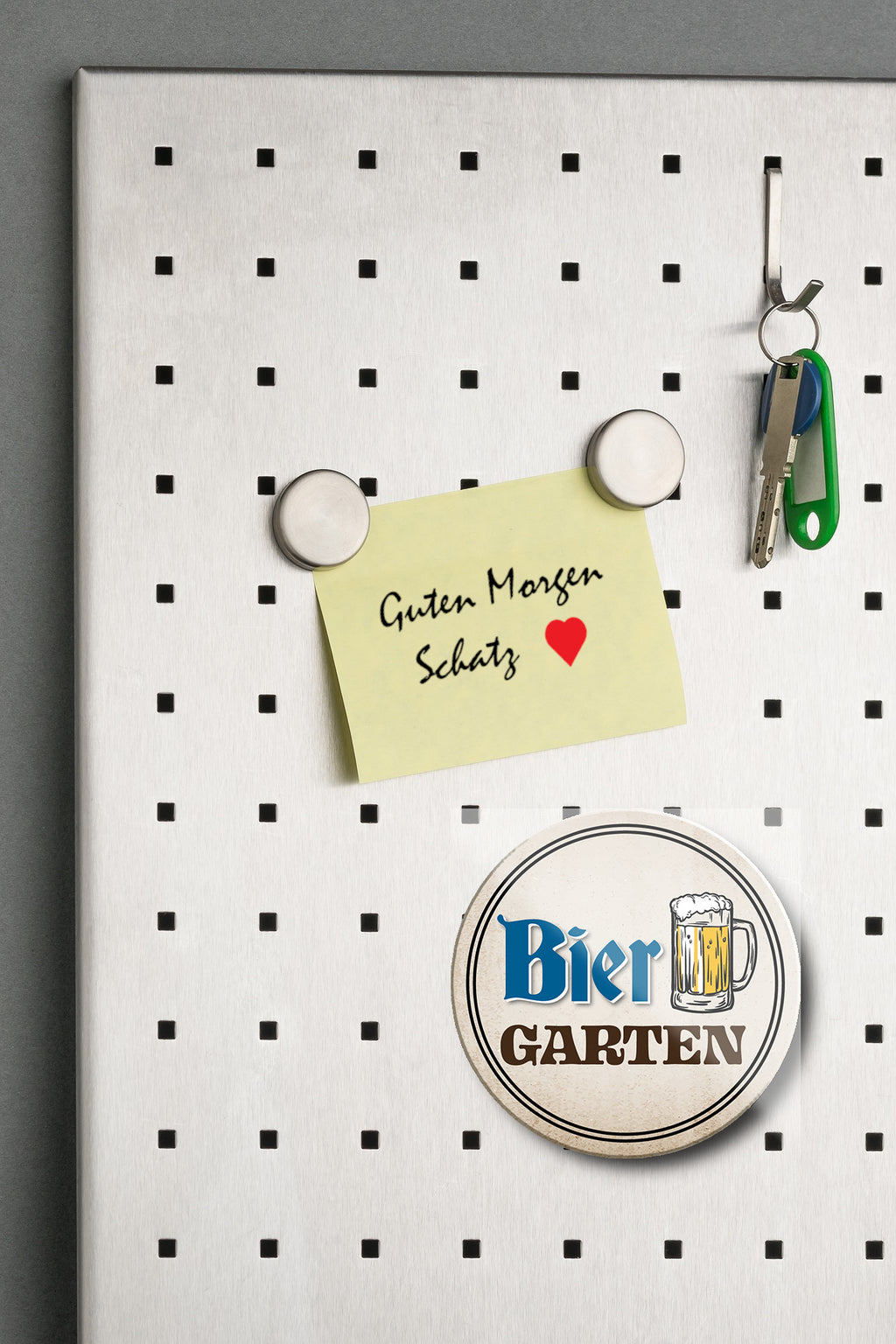 Magnet ''Bier Garten'' 8x8x0,3cm