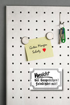 Magnet ''Vorsicht bei Gesprächen. Feind hört mit'' 9x6x0,3cm