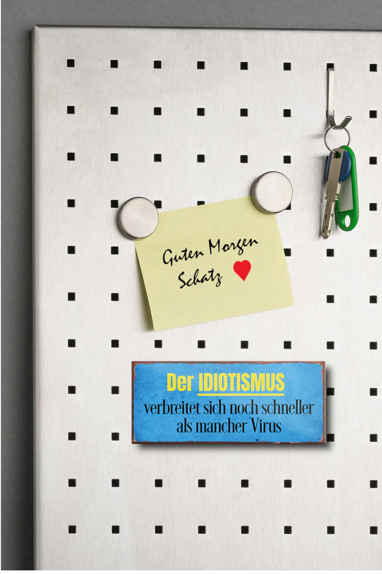 Magnet ''Der Idiotismus verbreitet sich schneller'' 9,3x4cm