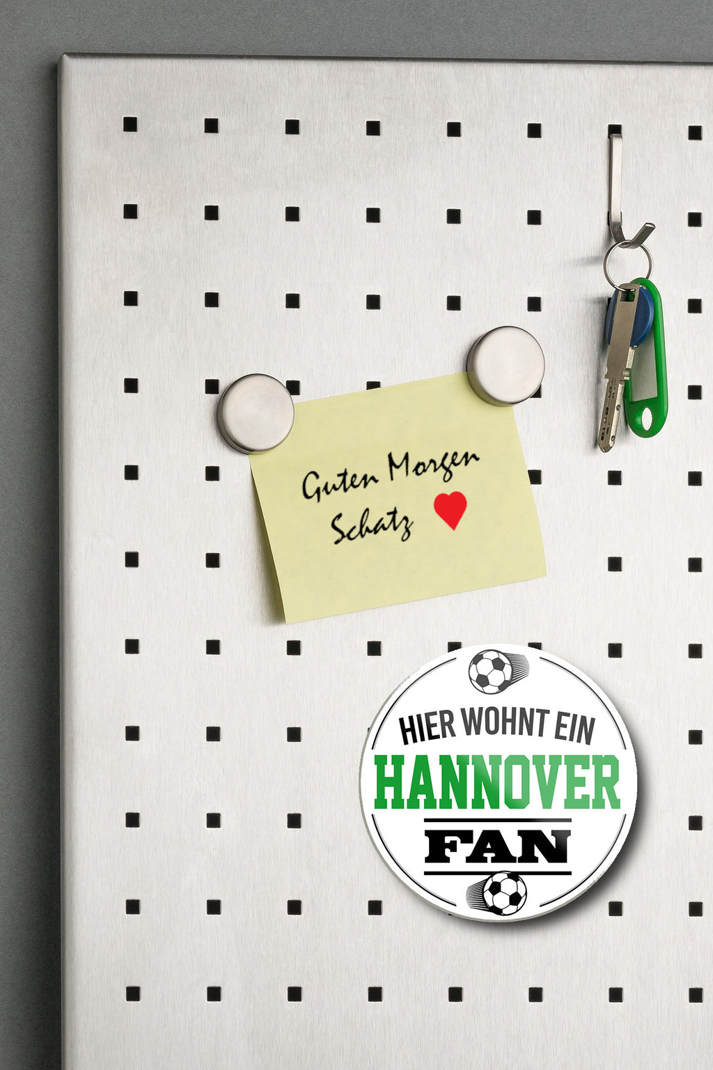 Magnet ''Hannover Fan'' 8x8x0,3cm