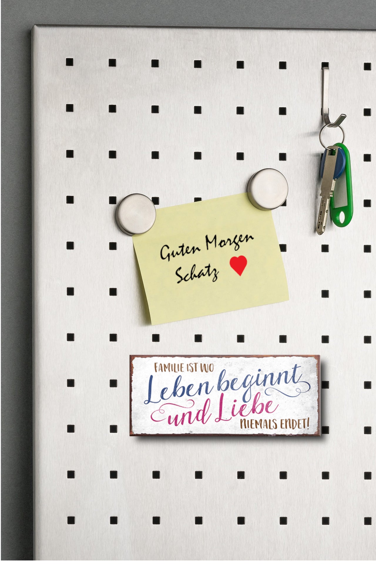 Magnet ''Familie ist wo Leben beginnt und Liebe niemals endet'' 9,3x4cm