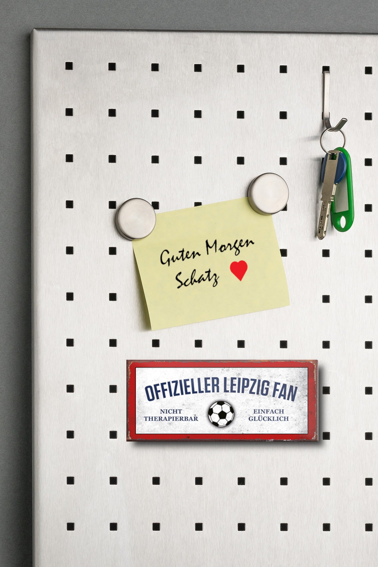 Magnet ''Offizieller Leipzig Fan'' 9,3x4cm