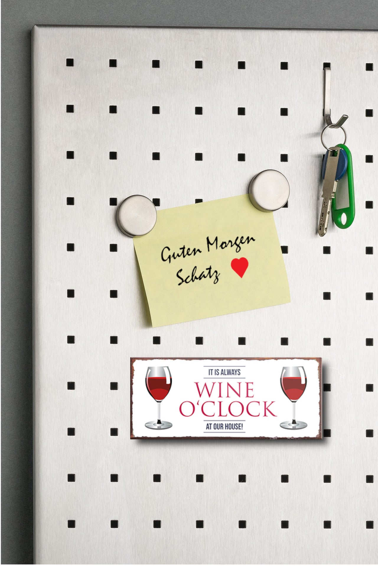 Magnet ''It is always Wine O'Clock'' 9,3x4cm