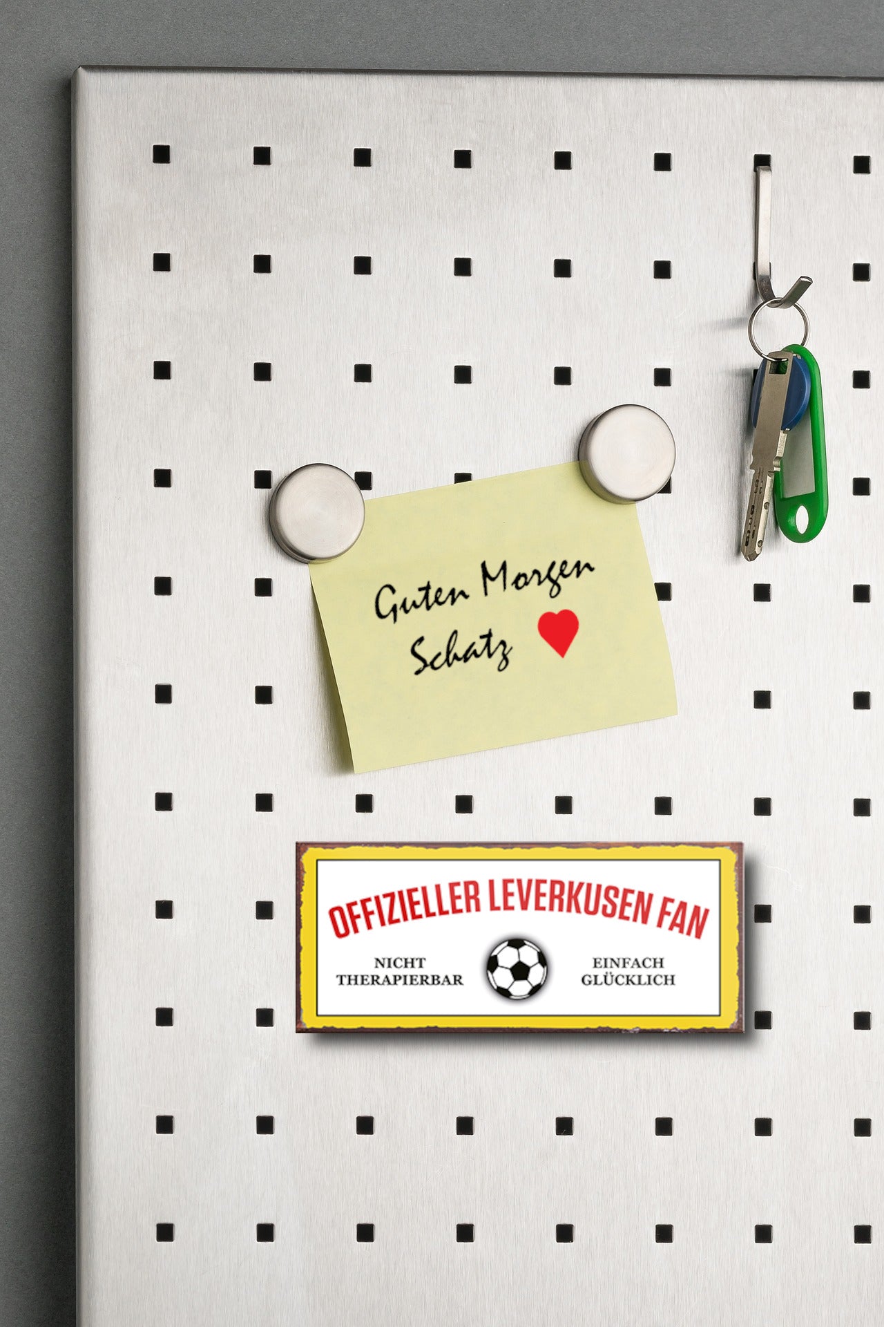 Magnet ''Offizieller Leverkusen Fan'' 9,3x4cm