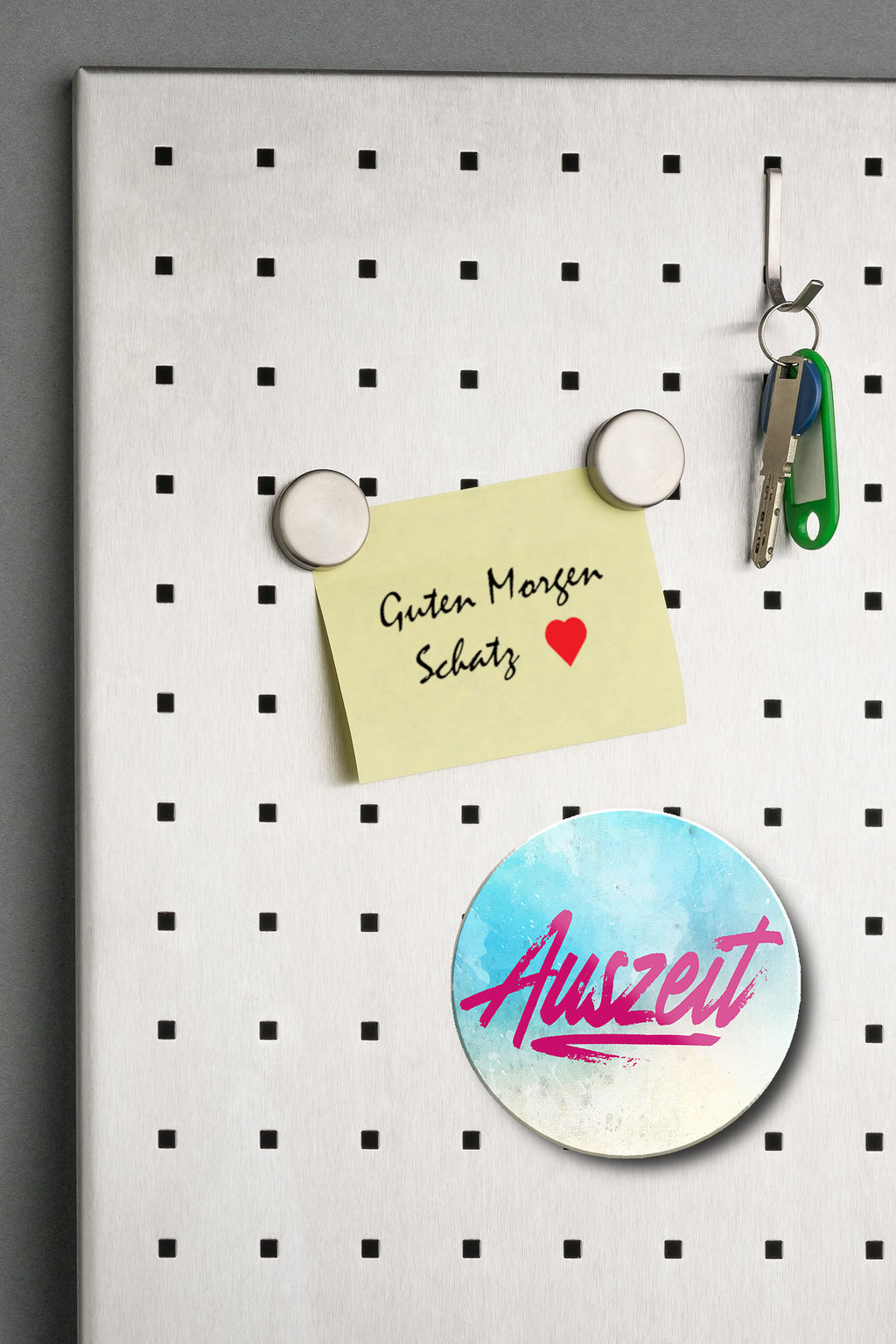 Magnet ''Auszeit (Bunt)'' 8x8x0,3cm