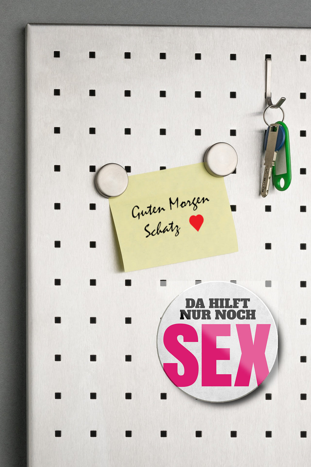 Magnet ''Da hilft nur noch Sex'' 8x8x0,3cm