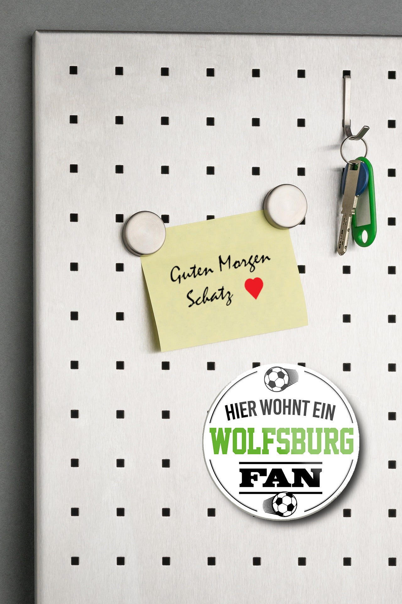 Magnet ''Wolfsburg Fan'' 8x8x0,3cm