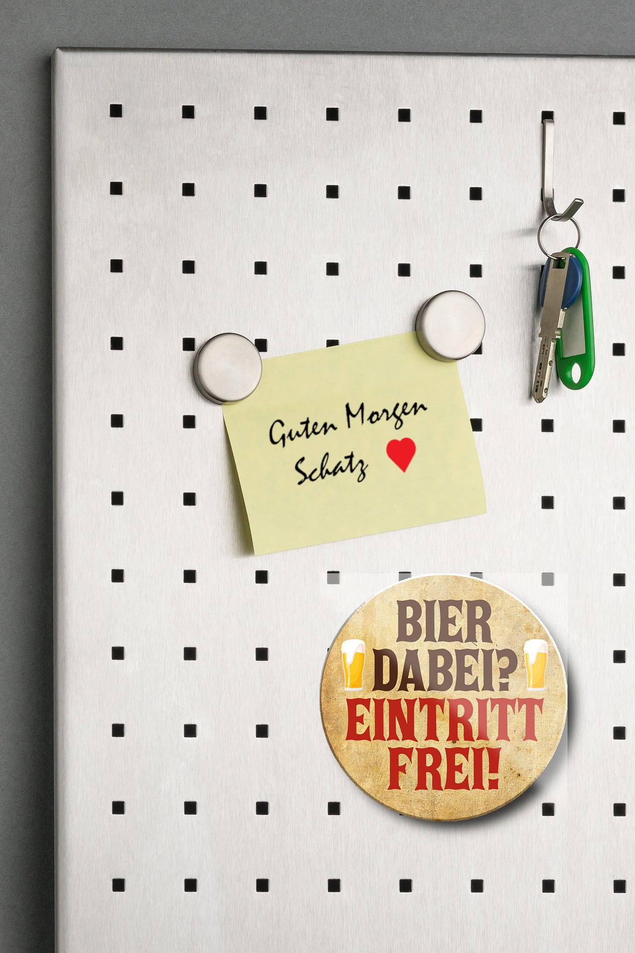 Magnet ''Bier Dabei Eintritt frei'' 8x8x0,3cm