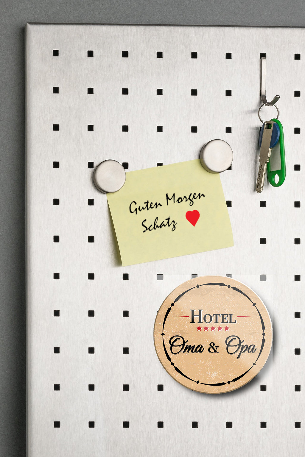 Magnet ''Hier wohnen Oma & Opa'' 8x8x0,3cm