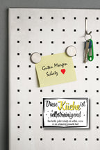 Magnet ''Diese Küche ist selbstreinigend'' 9x6x0,3cm