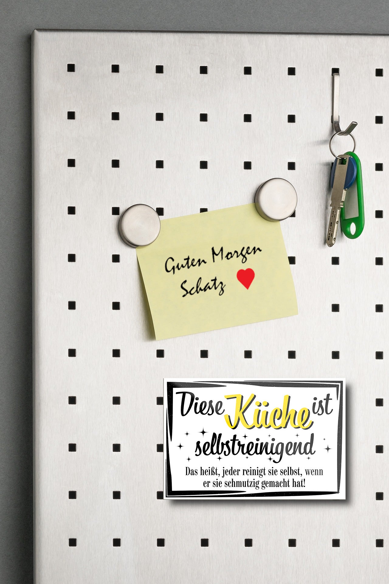 Magnet ''Diese Küche ist selbstreinigend'' 9x6x0,3cm
