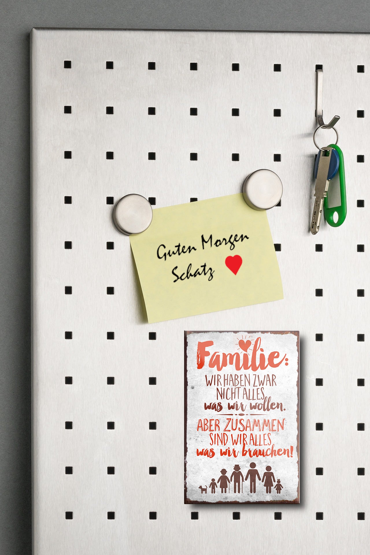 Magnet ''Familie Wir haben zwar nicht alles aber Zusammen'' 9x6x0,3cm