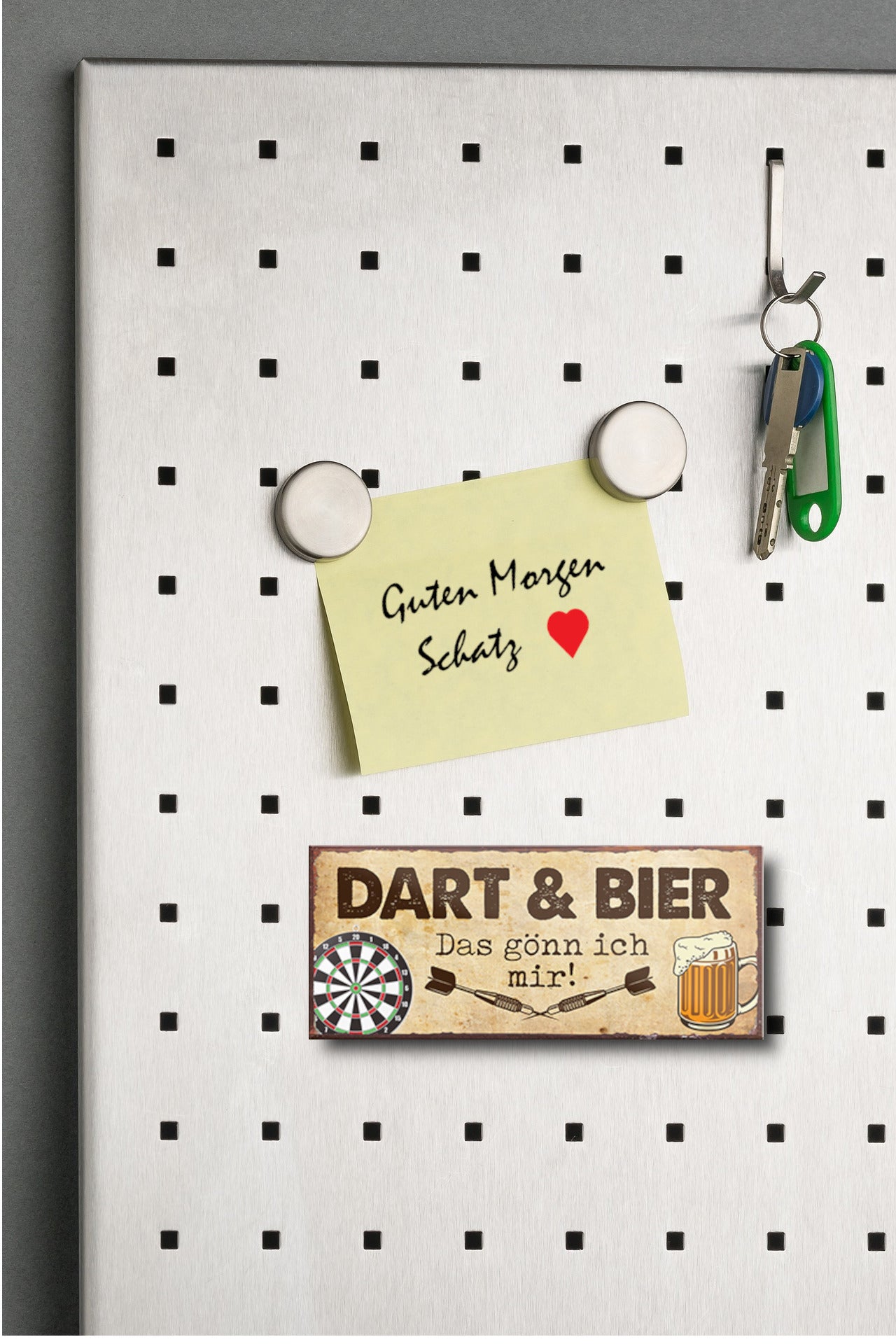 Magnet ''Dart und Bier, das gönn ich mir'' 9,3x4cm