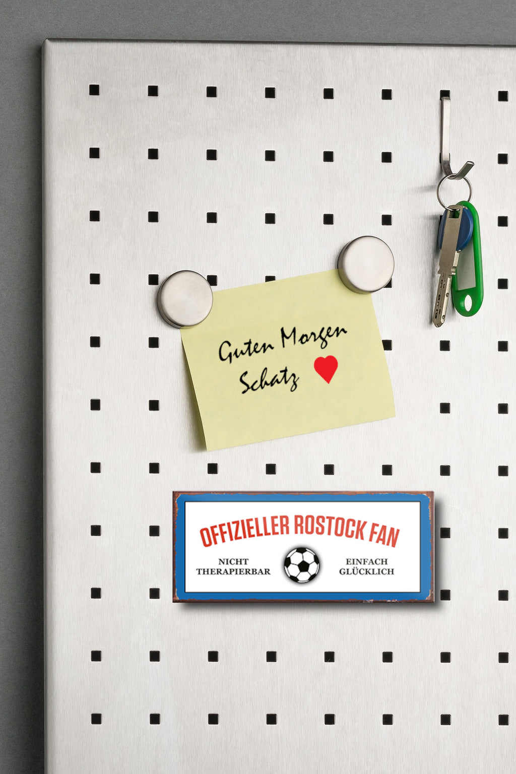 Magnet ''Offizieller Rostock Fan'' 9,3x4cm