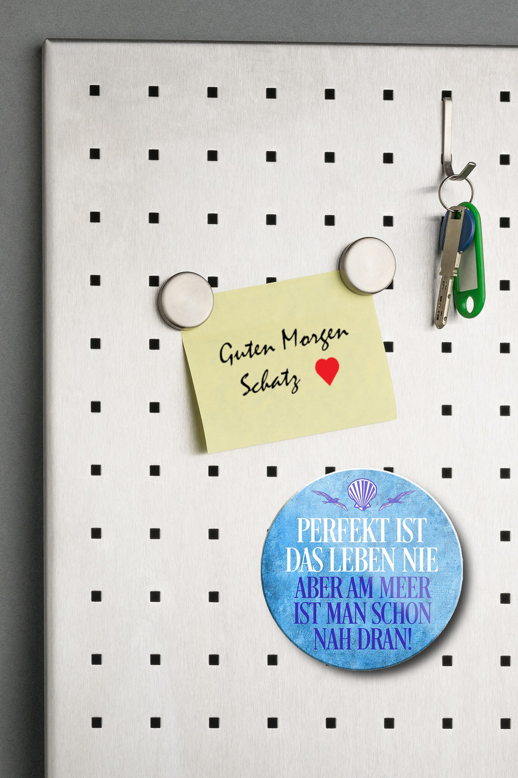 Magnet ''Perfekt ist das Leben nie am Meer nah dran'' 8x8x0,3cm