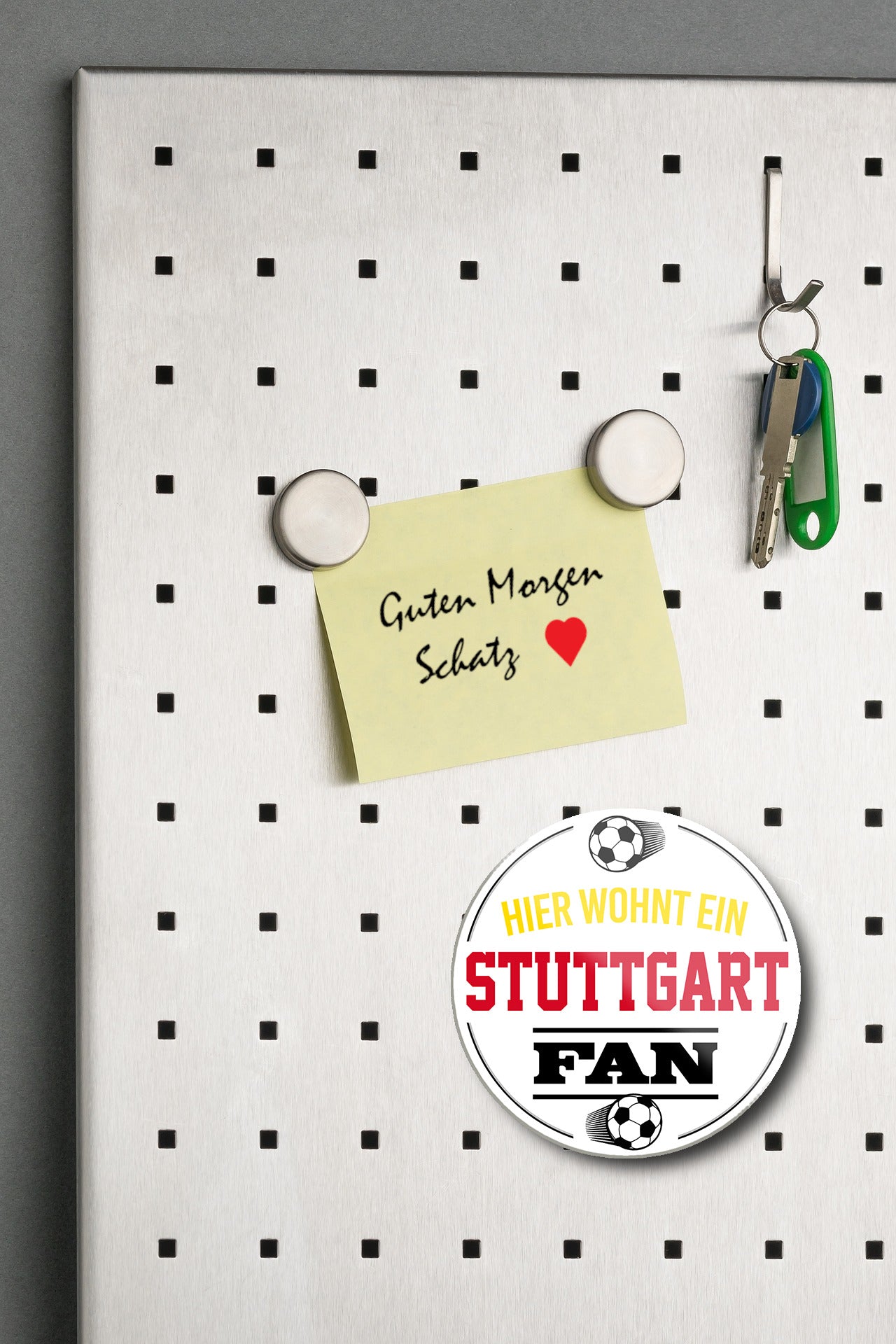 Magnet ''Stuttgart Fan'' 8x8x0,3cm