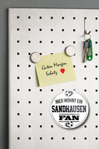 Magnet ''Sandhausen Fan'' 8x8x0,3cm