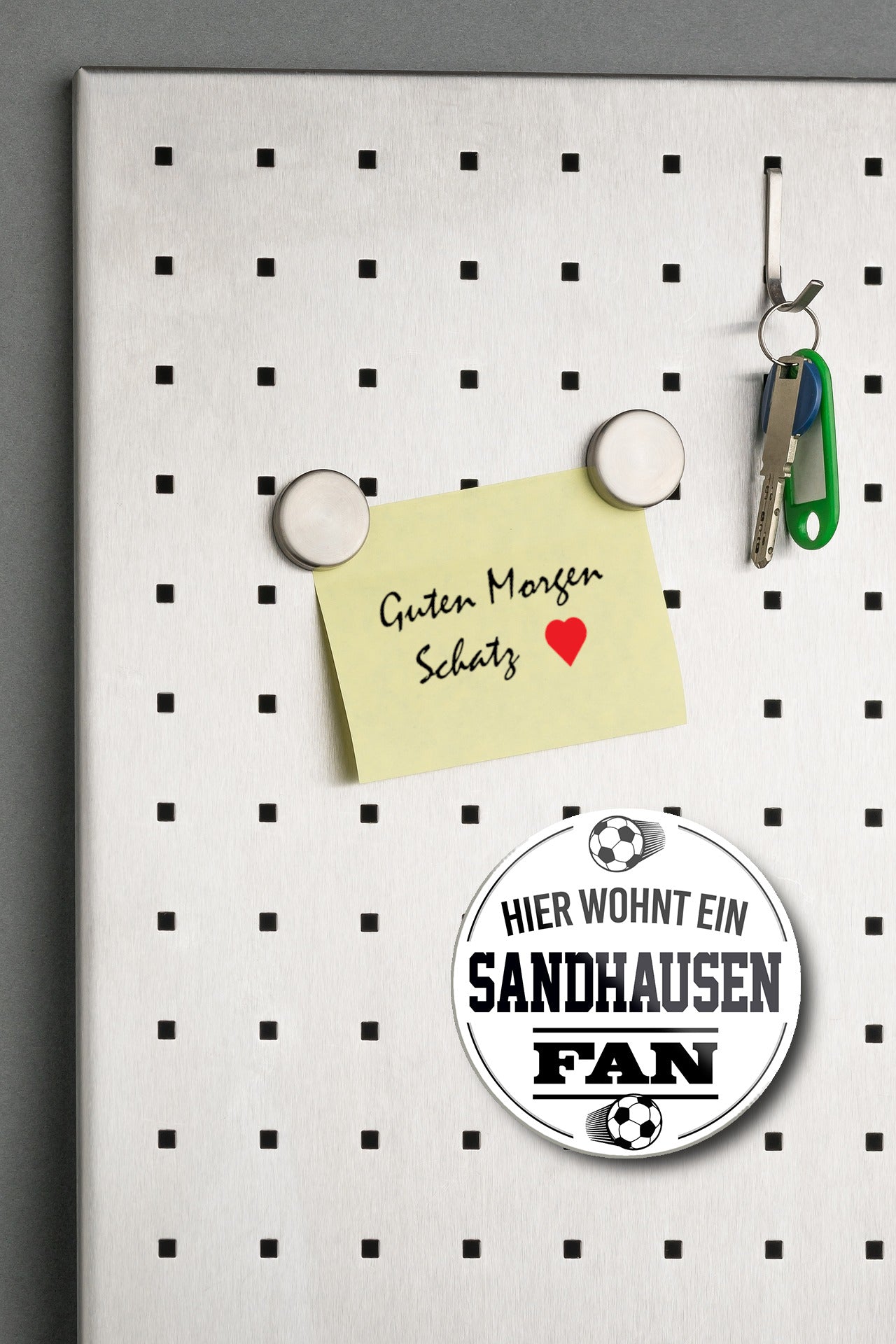 Magnet ''Sandhausen Fan'' 8x8x0,3cm