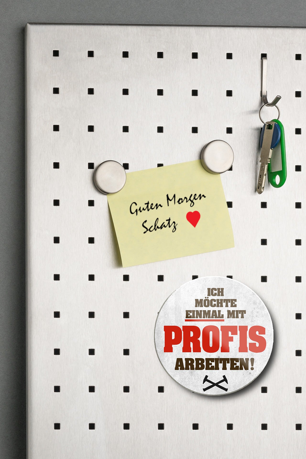 Magnet ''Ich möchte einmal mit Profis arbeiten'' 8x8x0,3cm
