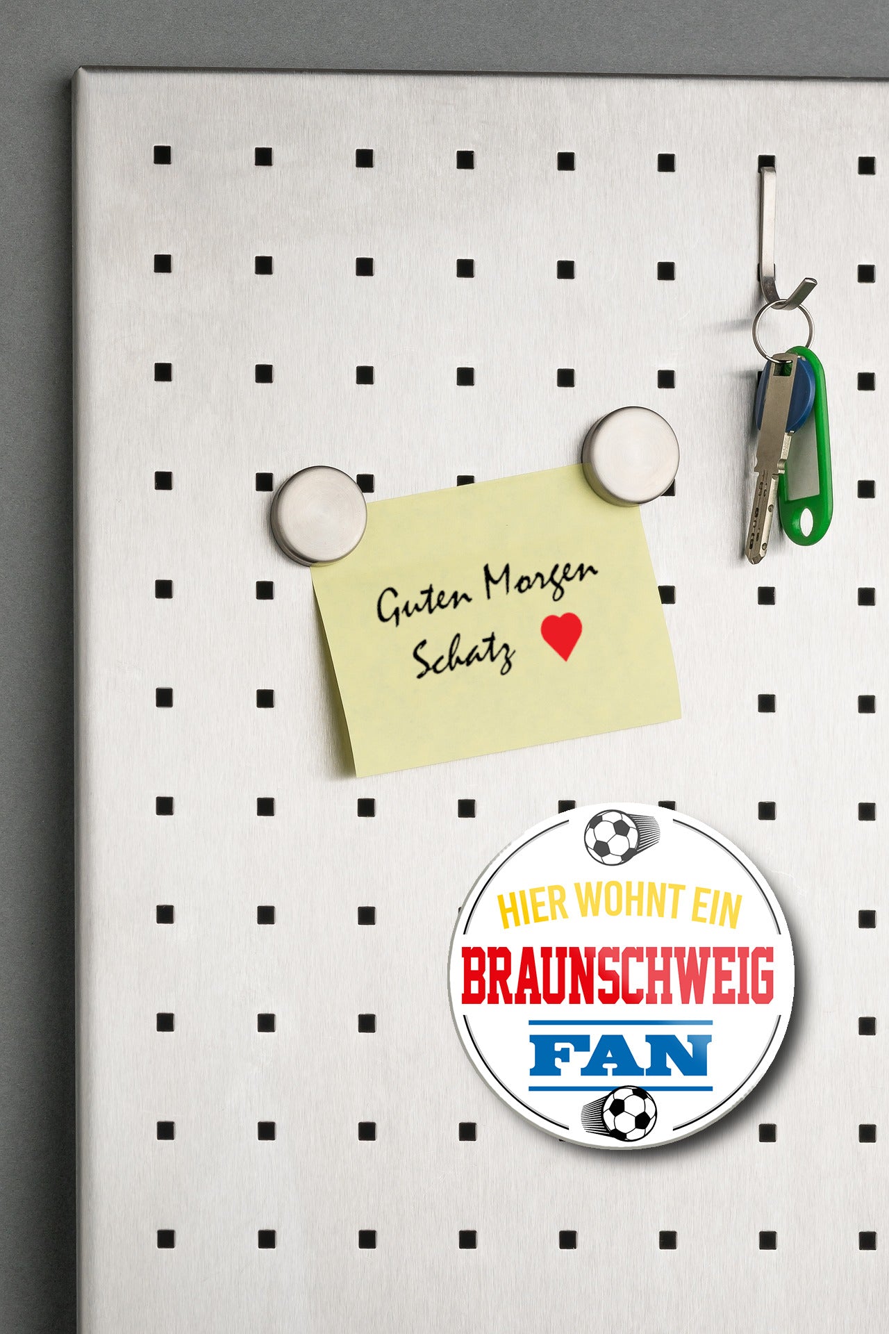 Magnet ''Braunschweig Fan'' 8x8x0,3cm