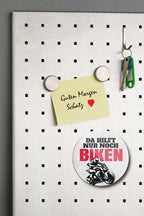 Magnet ''The only thing that helps is biking'' 8x8x0.3cm