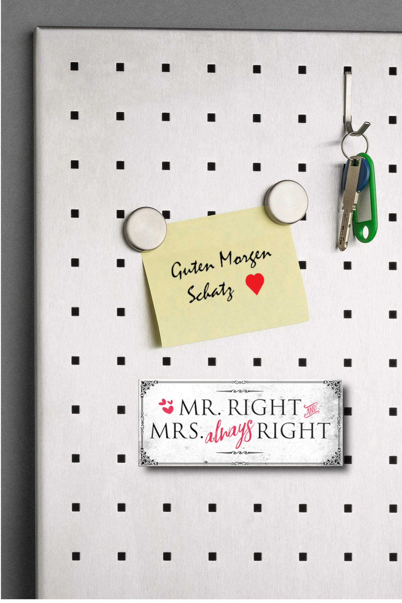 Magnet ''Mr. Right Mrs. always Right'' 9,3x4cm