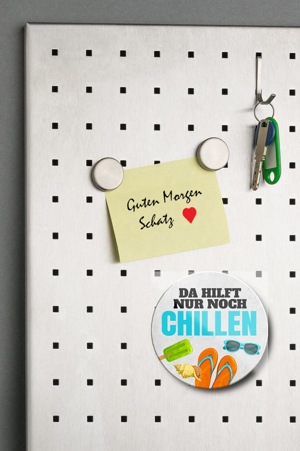 Magnet ''Da hilft nur noch Chillen'' 8x8x0,3cm