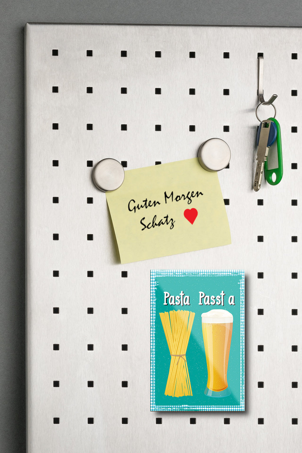Magnet ''Pasta Passt a (nudeln bier)'' 9x6x0,3cm