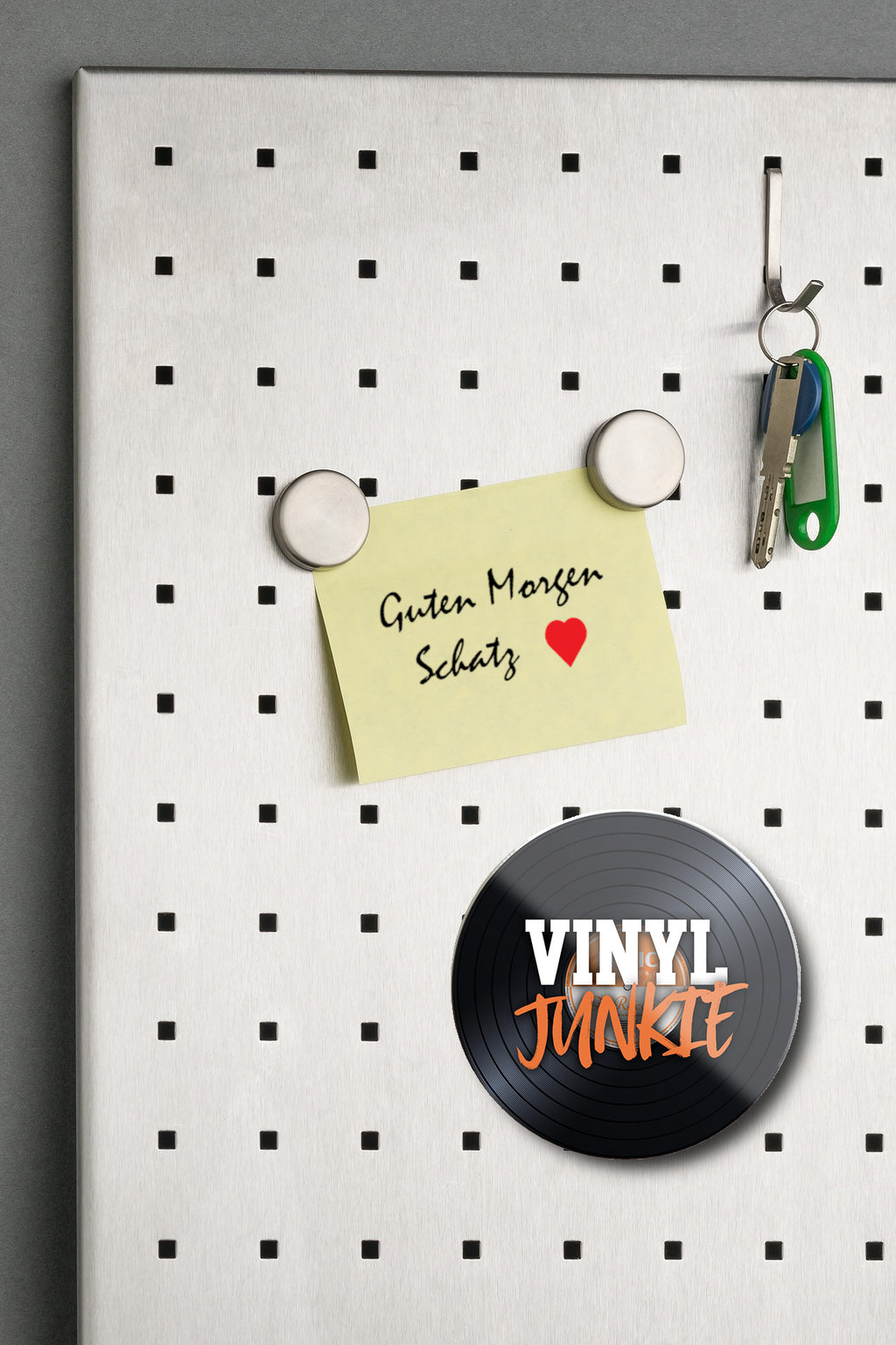 Magnet ''Vinyl Junkie'' 8x8x0,3cm